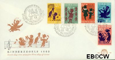 Nederland NL 0E60 1963 Kinderrijmpjes FDC zonder adres