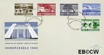 Nederland NL 0E89 1968 Bruggen FDC zonder adres