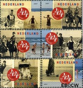 Nederland NL 2497a#2498c 2007 Strandpret toen en nu Postfris