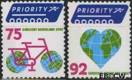 Nederland NL 2560#2561 2008 Vijf voor Europa en Vijf voor de wereld Postfris