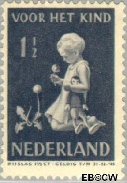 Nederland NL 374 1940 Kind met bloemen Gebruikt 1½+1½