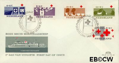 Nederland NL E058 1963 Rode Kruis FDC zonder adres