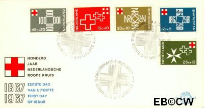 Nederland NL E086 1967 Rode Kruis FDC zonder adres