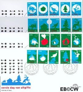 Nederland NL E395 1998 Kerstvoorstellingen FDC zonder adres