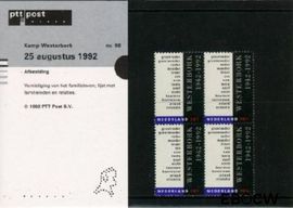 Nederland NL M98 1992 Kamp Westerbork Postfris