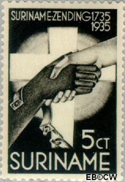 Suriname SU 155 1935 Zendingswerk Gebruikt 5+2½