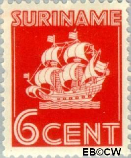 Suriname SU 165 1936 Scheepje Gebruikt 6