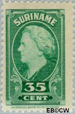 Suriname SU 235 1945 Koningin Wilhelmina Gebruikt 35