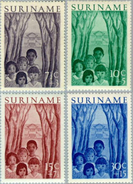 Suriname SU 312#315 1954 Jeugdwerk Postfris