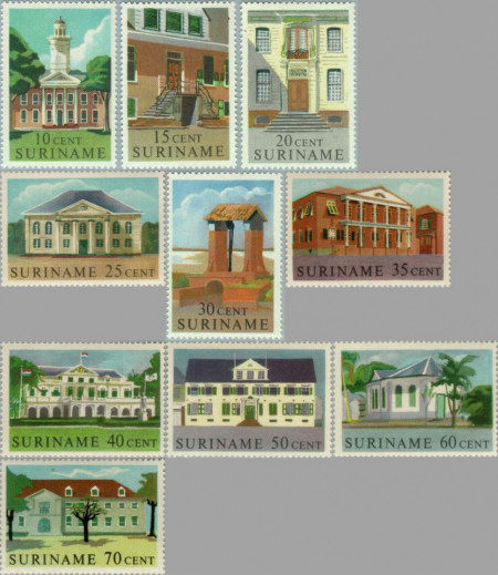 Suriname SU 361#370 1961 Historische gebouwen Postfris