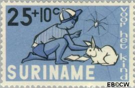 Suriname SU 434 1965 Kind en dier Gebruikt 25+10