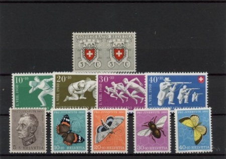 Zwitserland ZWI1950 1950 Complete jaargang Zwitserland 1950 Postfris