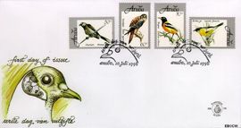 Aruba AR E76 1998 Vogels FDC zonder adres