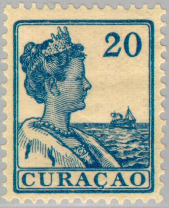 Curaçao CU -62 1915 Type 'Scheepje' 20 Ongebruikt