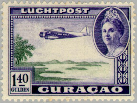 Curaçao CU LP37 1942 Luchtrecht 140 Gebruikt