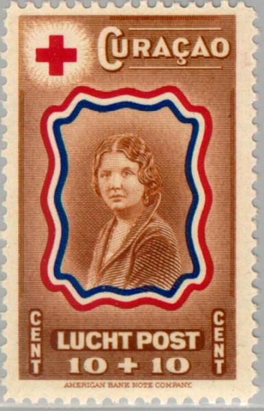 Curaçao CU LP45 1944 Nederlandsche Roode Kruis 10+10 Gebruikt