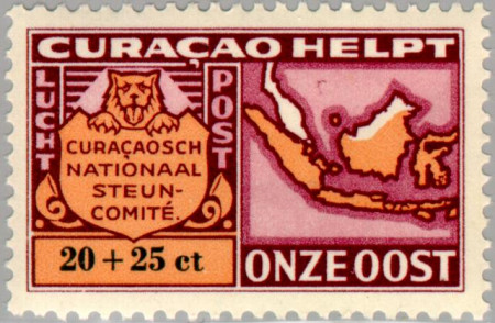 Curaçao CU LP63 1946 Curaçao helpt onze oost 20+25 Gebruikt