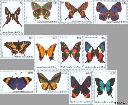 Ned. Antillen NA 1427#1438 ** Vlinders Postfris