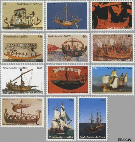 Ned. Antillen NA 1446#1457 ** Zeilschepen Postfris