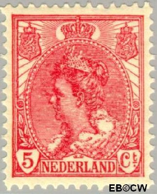 Nederland NL 0060 1899 Koningin Wilhelmina- 'Bontkraag' Postfris 5