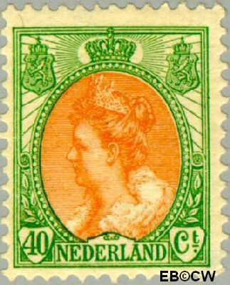 Nederland NL 0073 1920 Koningin Wilhelmina- 'Bontkraag' Gebruikt 40