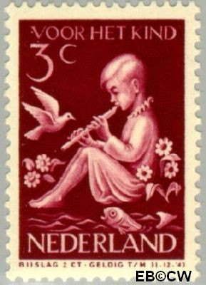 Nederland NL 0314 1938 Kind en muziek Gebruikt 3+2