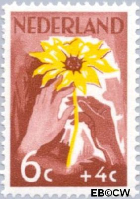 Nederland NL 0539 1949 Zonnebloem Ongebruikt 6+4