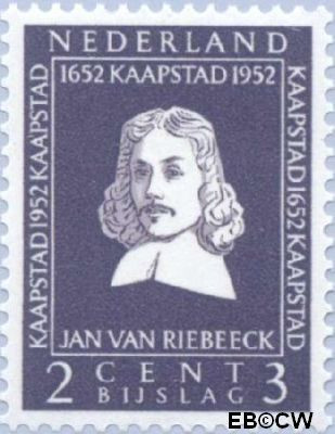 Nederland NL 0578 1952 Riebeeck-monument Postfris 2+3