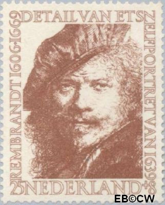 Nederland NL 0675 1956 Rembrandt Ongebruikt 25+8