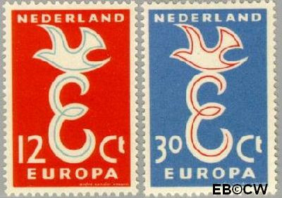 Nederland NL 0713#714 1958 C.E.P.T.- Letter 'E' Ongebruikt