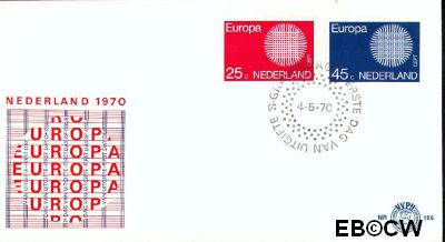 Nederland NL 0E106 1970 C.E.P.T.- Zon FDC zonder adres