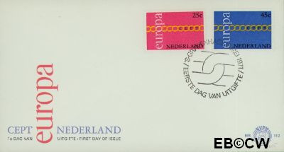 Nederland NL 0E112 1971 C.E.P.T.- Schakels FDC zonder adres