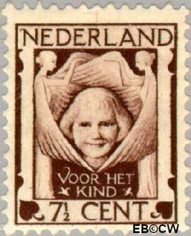 Nederland NL 142 1924 Kinderkopje tussen engelen Gebruikt 7½+3½