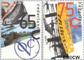 Nederland NL 1453#1454 1990 Scheepvaart Postfris