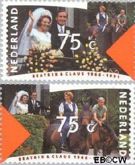 Nederland NL 1466#1467 1991 Koningin Beatrix en Prins Claus- Huwelijksjubileum Postfris