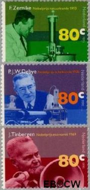 Nederland NL 1653#1655 1995 Nobelprijswinnaars Postfris