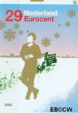 Nederland NL 2121 2002 Personen in winterlandschap Gebruikt 29