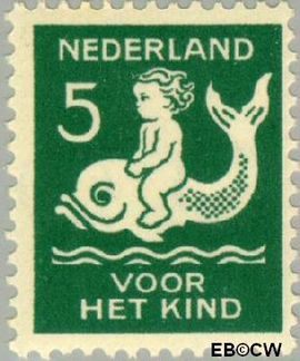 Nederland NL 228  1929 Kind op dolfijn 12 1/2+2 1/2 cent  Postfris