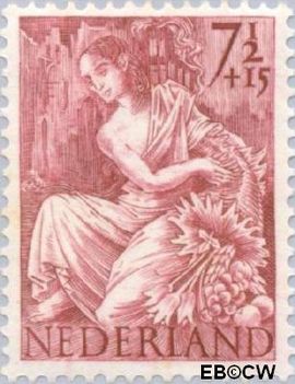 Nederland NL 452 1946 Nationale-hulpzegel Gebruikt 7½+15