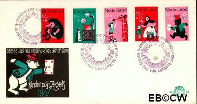 Nederland NL E087 1967 Kinderversjes FDC zonder adres