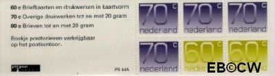 Nederland NL PB44a 1991 2x60, 4x70 cijfer Crouwel Gebruikt