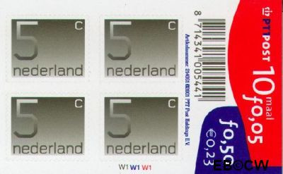Nederland NL V1108B 2001 Cijfer type 'Crouwel' Gebruikt 5