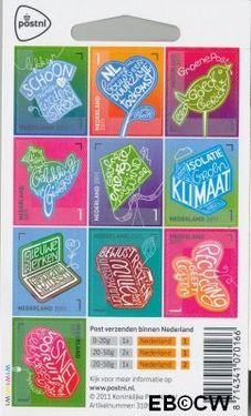 Nederland NL V2856#2865 2011 Nederland groen Postfris