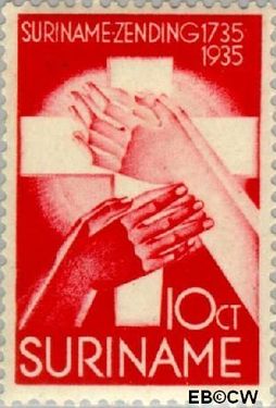 Suriname SU 156 1935 Zendingswerk Gebruikt 10+5