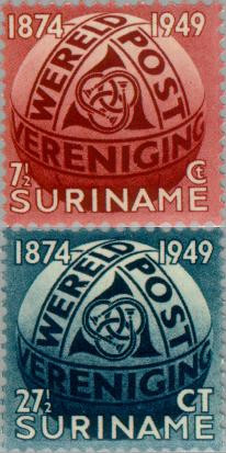 Suriname SU 278#279 1949 U.P.U. Postfris