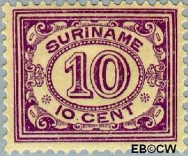 Suriname SU 85 1913 Drukwerkzegel Gebruikt 10