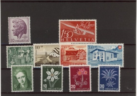 Zwitserland ZWI1946 1946 Complete jaargang Zwitserland 1946 Postfris