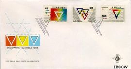 Aruba AR E16 1988 Solidariteit FDC zonder adres