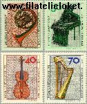 Bundesrepublik BRD 782#785  1973 Muziekinstrumenten  Postfris