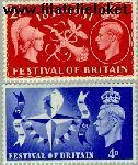 Groot-Brittannië grb 255#256  1951 Festival tentoonstelling  Postfris